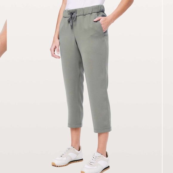 lululemon athletica Pants - Lululemon On The Fly Crop Sage Gray